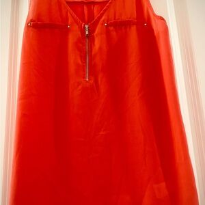Women's Red Sleeveless Blouse